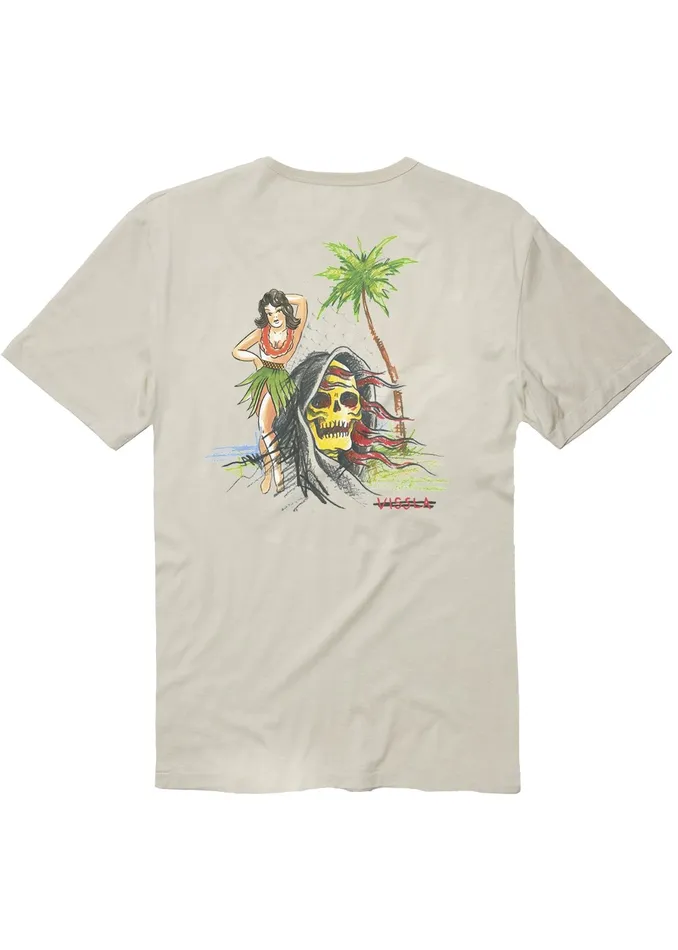 Eco Tees Vissla Men Hula Clash Organic Tee Bone