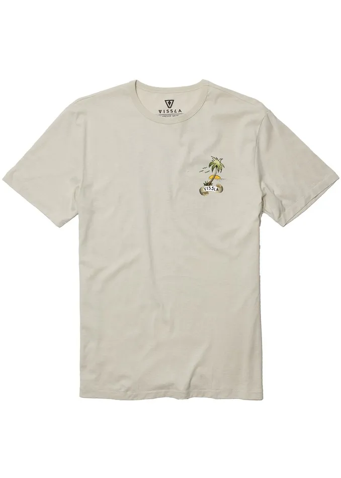 Eco Tees Vissla Men Hula Clash Organic Tee Bone Eco Tees Vissla Men Hula Clash Organic Tee Bone