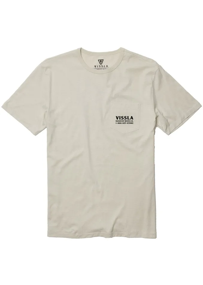 Eco Tees Vissla Men Seven Seas Organic Pkt Tee Bone Eco Tees Vissla Men Seven Seas Organic Pkt Tee Bone
