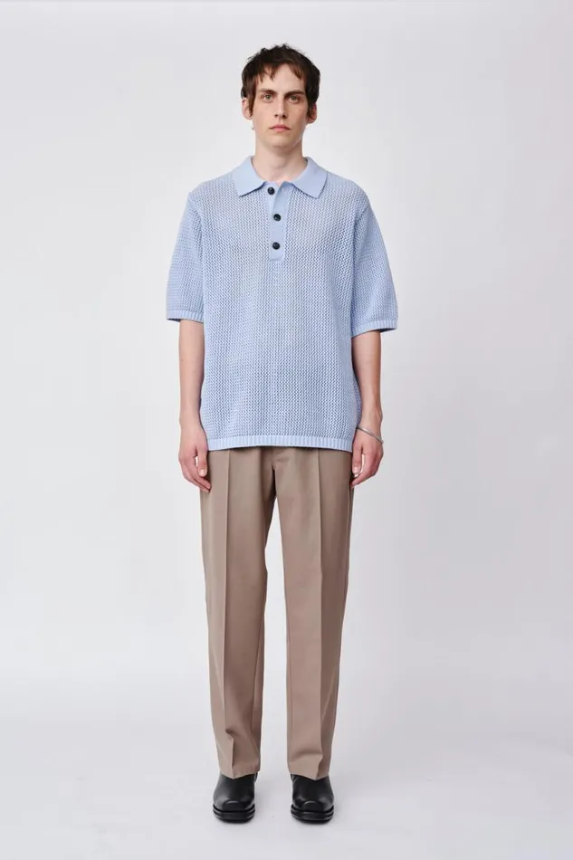 Eddie SS 8211 Chambrey Blue Men Won Hundred Tshirts and Tops