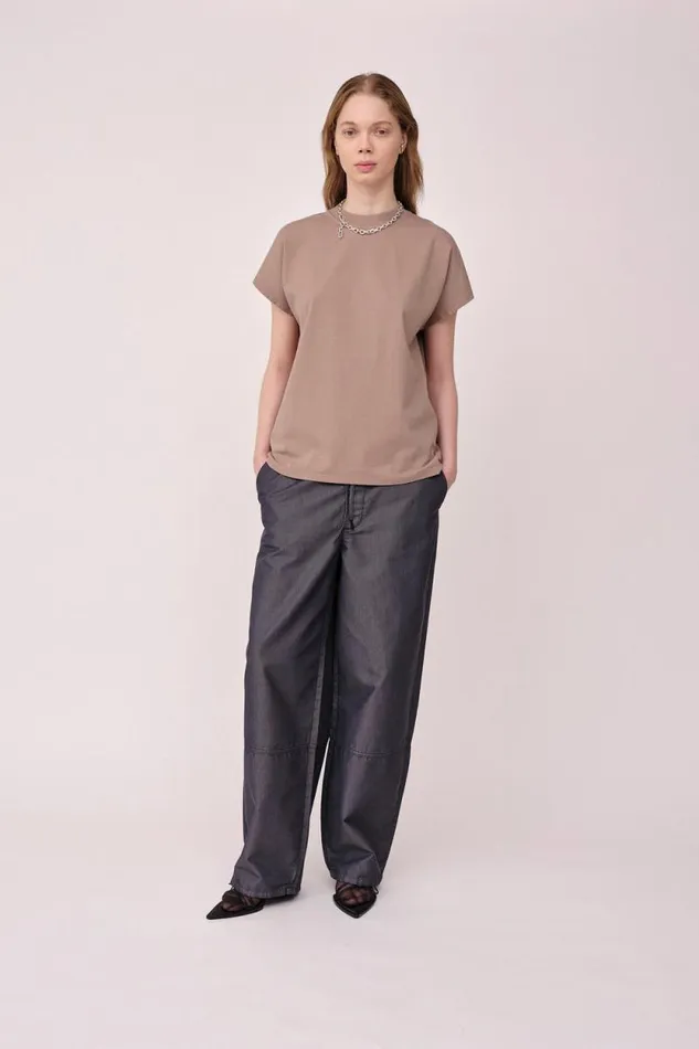 Emerson 8211 Taupe Gray Women Won Hundred Tops and Tshirts
