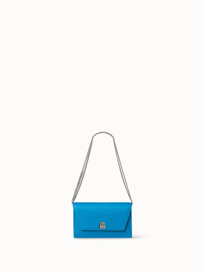 Envelope Anouk In Cervocalf Leather Peacock Women Akris Mini Bags