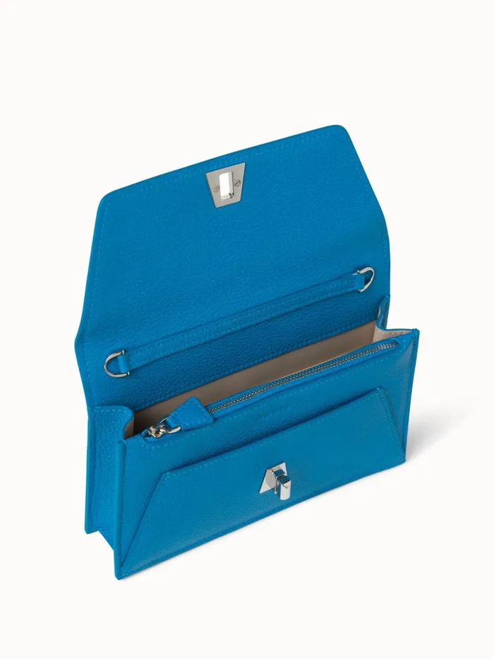 Envelope Anouk In Cervocalf Leather Peacock Women Akris Mini Bags