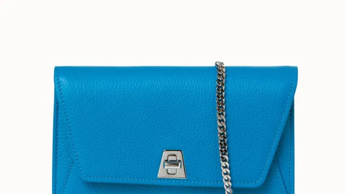 Envelope Anouk In Cervocalf Leather Peacock Women Akris Mini Bags