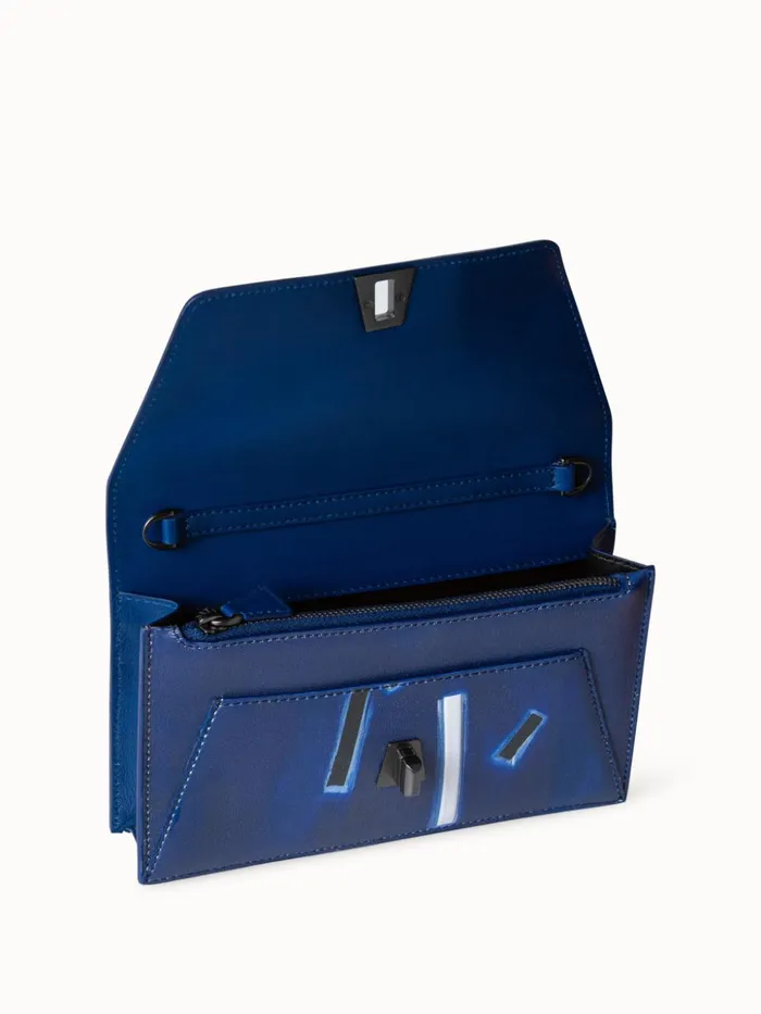 Envelope Crossbody With Blue Angel Print Blue Angel Print Women Akris Mini Bags