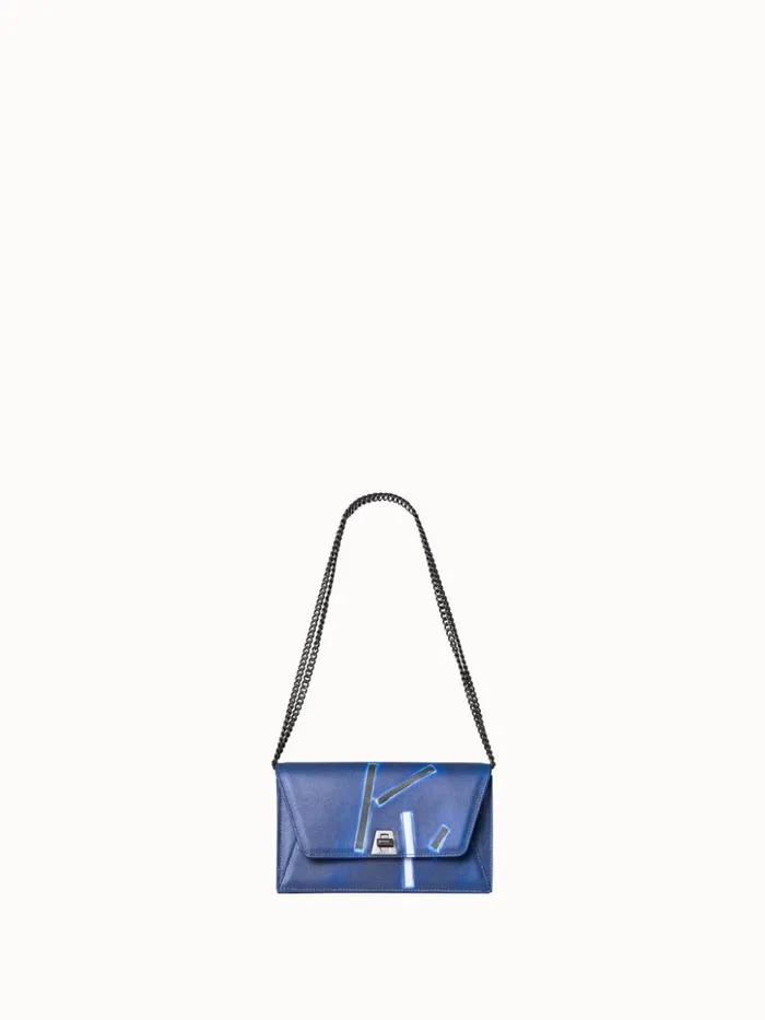 Envelope Crossbody With Blue Angel Print Blue Angel Print Women Akris Mini Bags