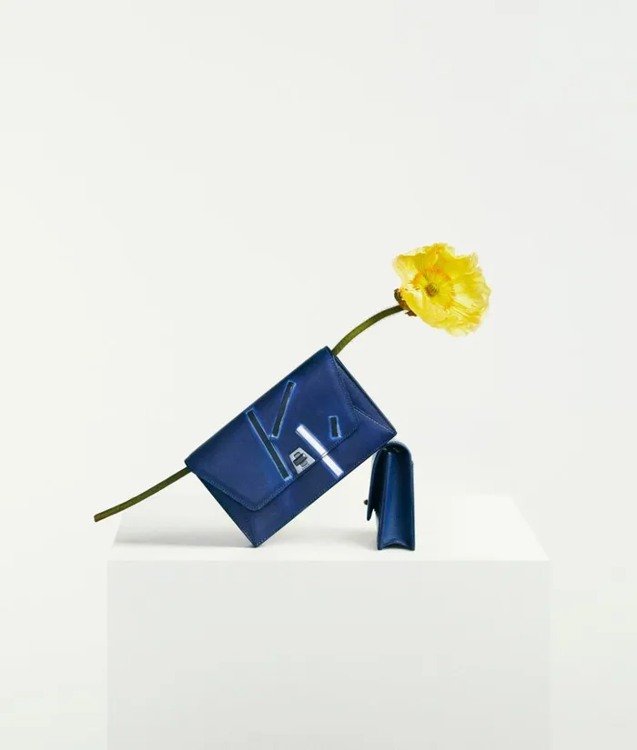 Envelope Crossbody With Blue Angel Print Blue Angel Print Women Akris Mini Bags