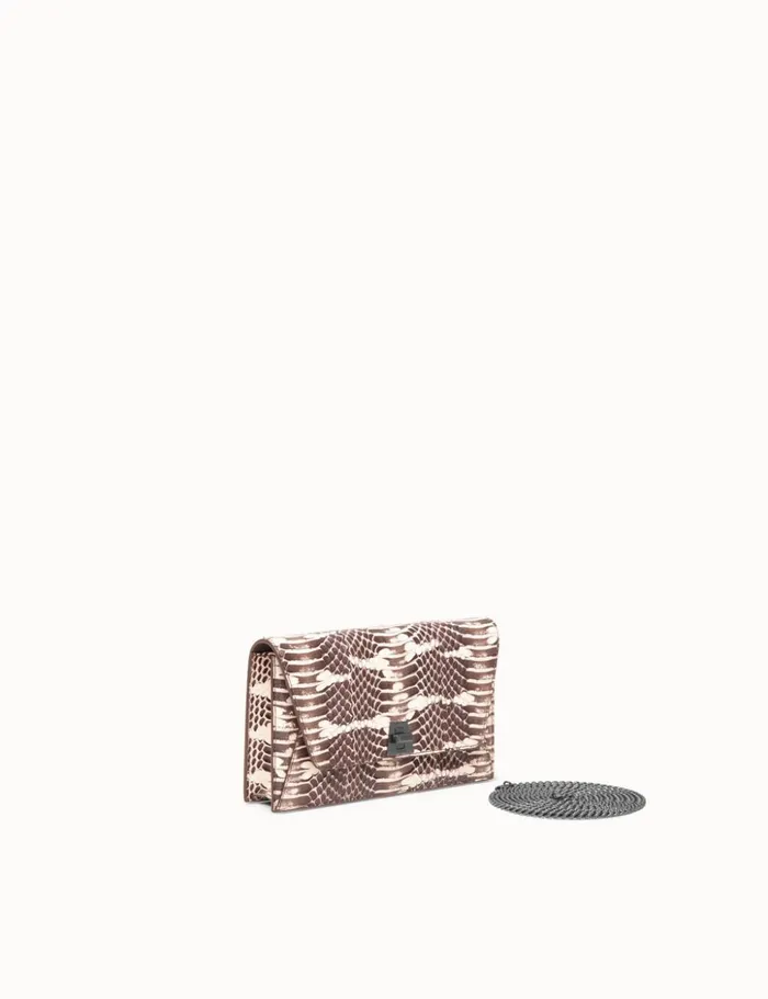 Envelope In Mangrove Snake Leather Rock Women Akris Mini Bags