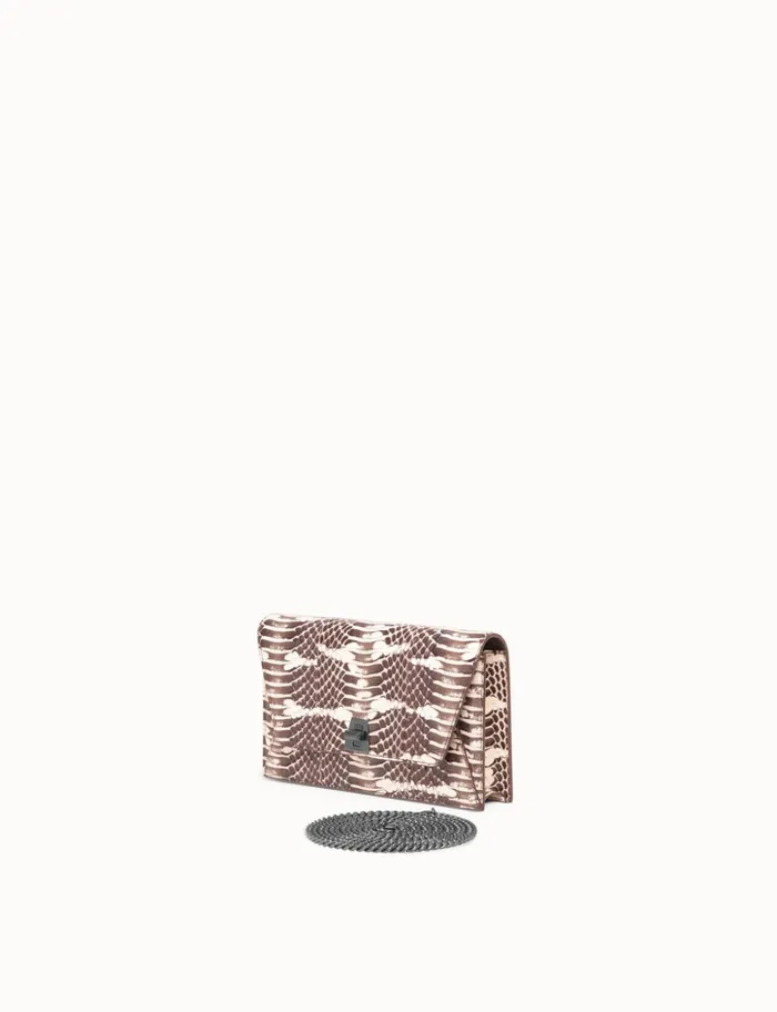 Envelope In Mangrove Snake Leather Rock Women Akris Mini Bags