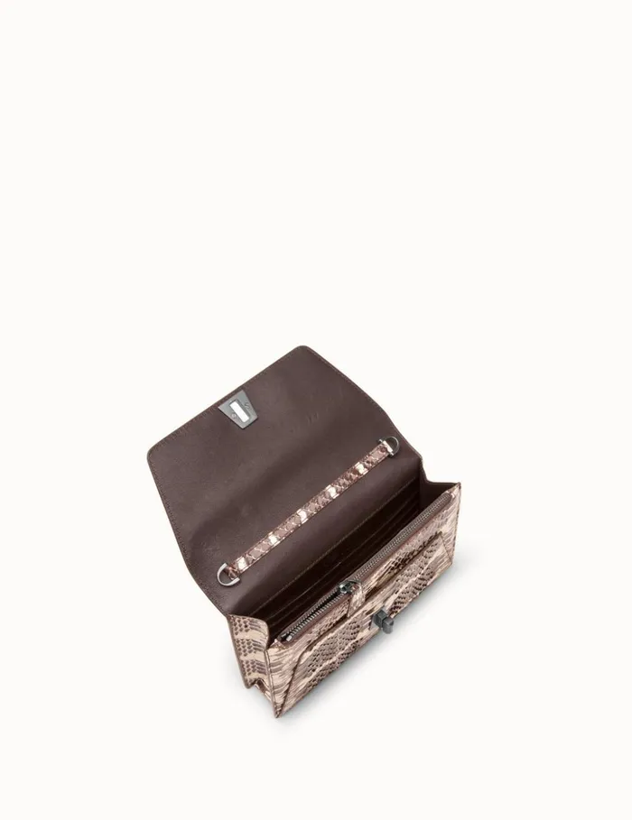Envelope In Mangrove Snake Leather Rock Women Akris Mini Bags