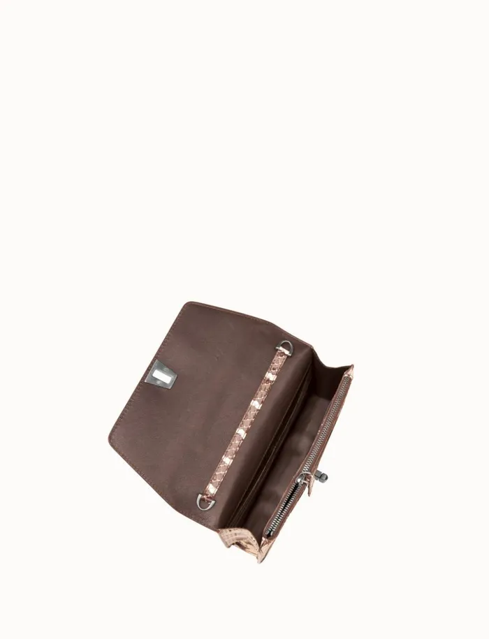 Envelope In Mangrove Snake Leather Rock Women Akris Mini Bags