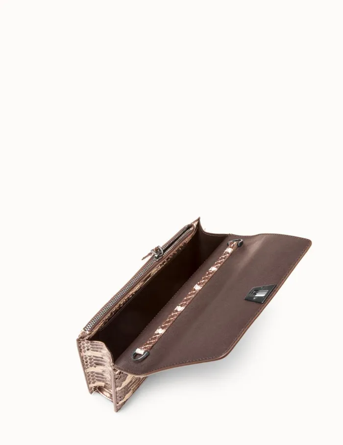 Envelope In Mangrove Snake Leather Rock Women Akris Mini Bags