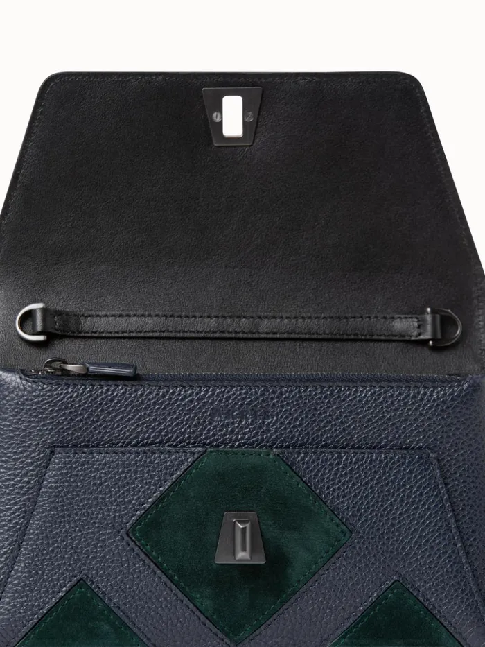 Envelope In Tiled Roof Patchwork Graphitepacific Women Akris Crossbody Bags