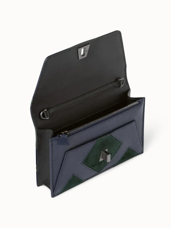 Envelope In Tiled Roof Patchwork Graphitepacific Women Akris Crossbody Bags