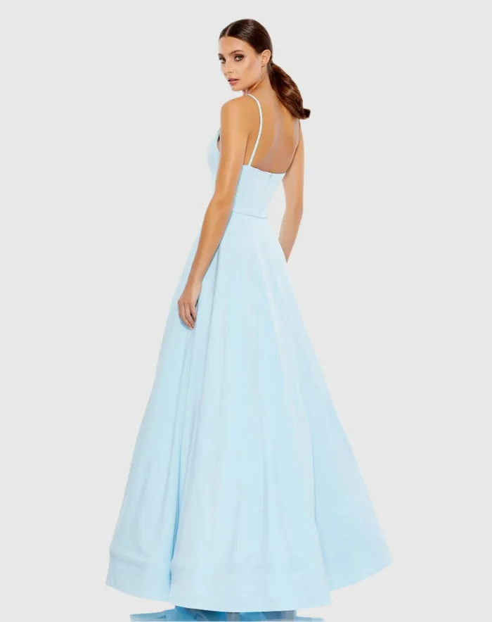 Evening Gowns Classic ALine VNeck Ballgown Blush 8211 Mac Duggal Women