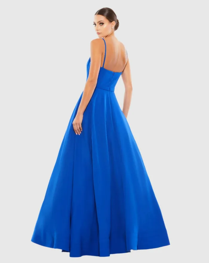 Evening Gowns Classic ALine VNeck Ballgown Blush 8211 Mac Duggal Women