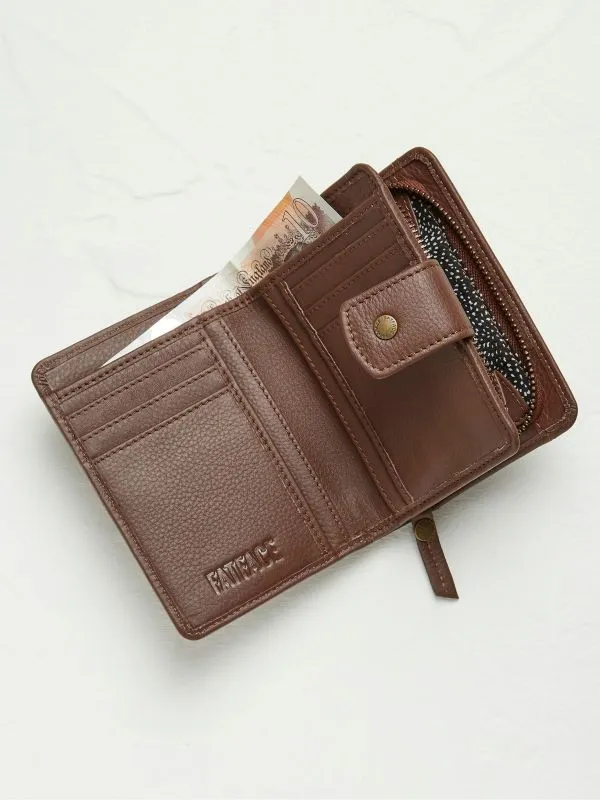 Fat Face Bags and Purses Women Etta Brown Leather Zip Purse