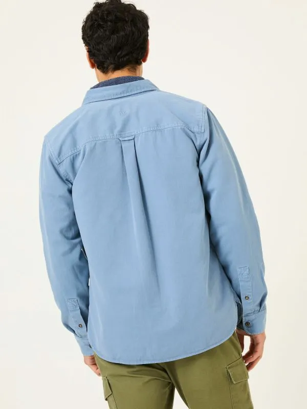 Fat Face Coats and Jackets Men Blue 100 Cotton Long Sleeve Filey Plain Shirt Fat Face Coats and Jackets Men Blue 100 Cotton Long Sleeve Filey Plain Shirt