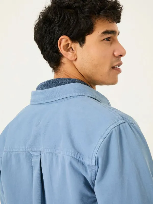 Fat Face Coats and Jackets Men Blue 100 Cotton Long Sleeve Filey Plain Shirt Fat Face Coats and Jackets Men Blue 100 Cotton Long Sleeve Filey Plain Shirt