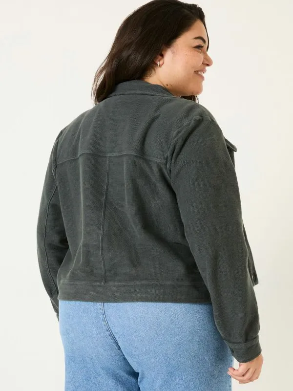 Fat Face Coats and Jackets Women Jenny Charcoal Grey 100 Cotton Jersey Shirt Jacket Fat Face Coats and Jackets Women Jenny Charcoal Grey 100 Cotton Jersey Shirt Jacket