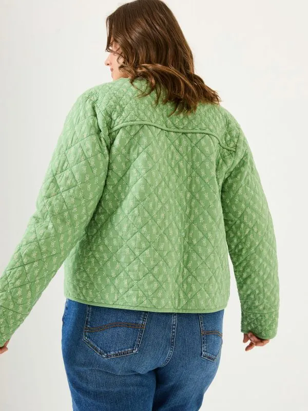 Fat Face Coats and Jackets Women Mia Light Green Woodblock Quilted Jacket