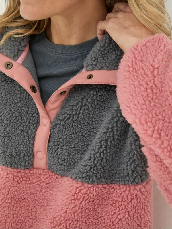 Fat Face Coats and Jackets Women Multi Colourblock Half Neck Fleece