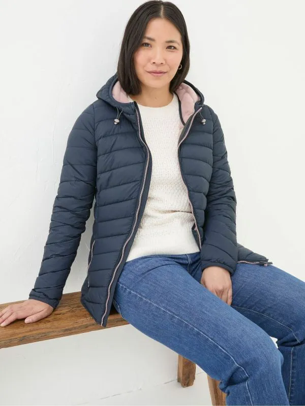 Fat Face Coats and Jackets Women Ruby Navy Lightweight Puffer Jacket
