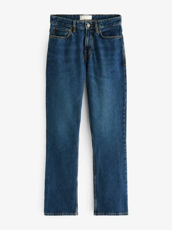 Fat Face Denim Dressing Men Blue Straight Mid Wash Jeans