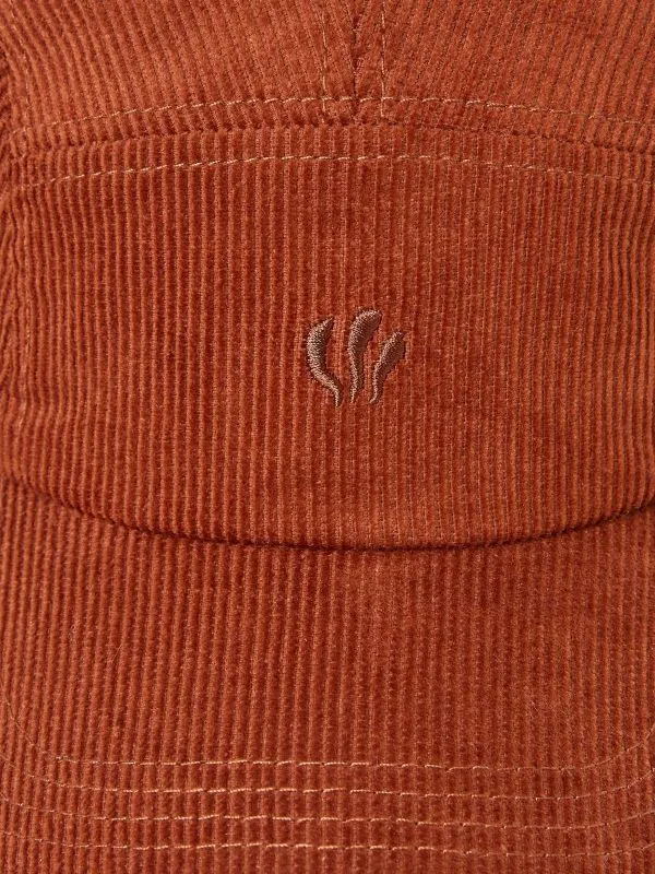Fat Face Hats Men Cord Rust Orange 5 Panel Baseball Cap