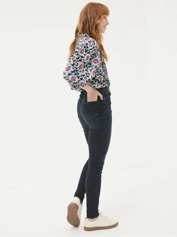 Fat Face Jeans Women Harlow Denim Dark Blue Highwaist Skinny Jeans