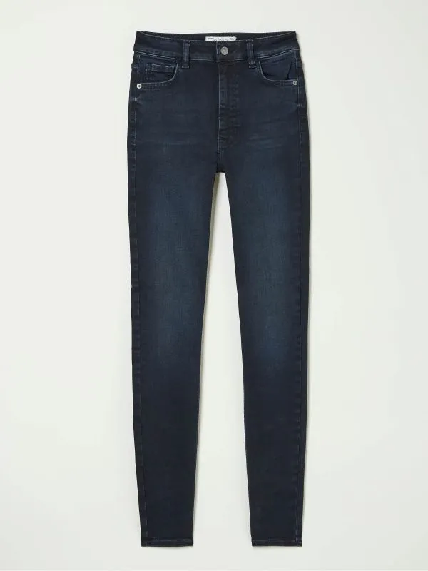 Fat Face Jeans Women Harlow Denim Dark Blue Highwaist Skinny Jeans