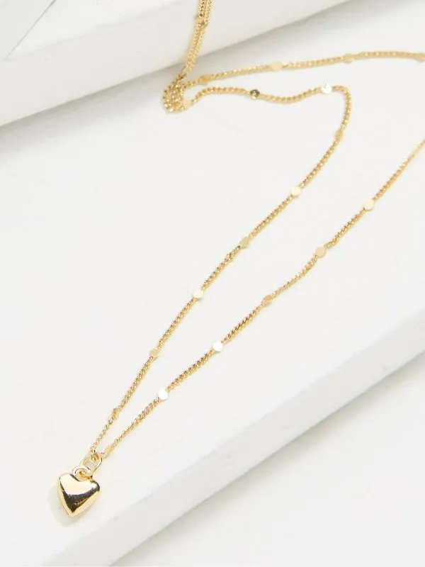 Fat Face Jewellery Women Gold Tone Heart Pendant Necklace