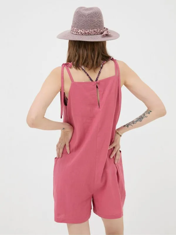 Fat Face Jumpsuits and Playsuits Women Hallie Pink Linen Blend Playsuit