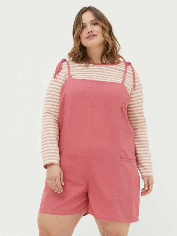Fat Face Jumpsuits and Playsuits Women Hallie Pink Linen Blend Playsuit