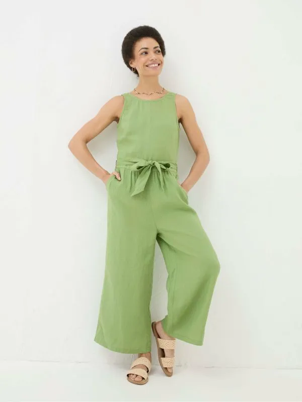 Fat Face Jumpsuits and Playsuits Women Liz Green Linen Jumpsuit
