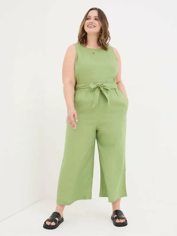 Fat Face Jumpsuits and Playsuits Women Liz Green Linen Jumpsuit