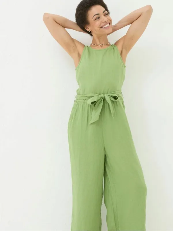 Fat Face Jumpsuits and Playsuits Women Liz Green Linen Jumpsuit