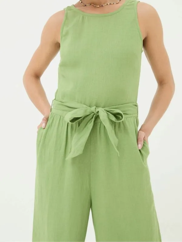 Fat Face Jumpsuits and Playsuits Women Liz Green Linen Jumpsuit