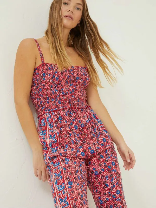 Fat Face Jumpsuits and Playsuits Women Red Natalie Meadow Jumpsuit