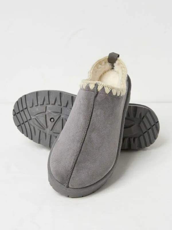 Fat Face Pyjamas and Nightwear Women Lyra Grey Mule Slippers