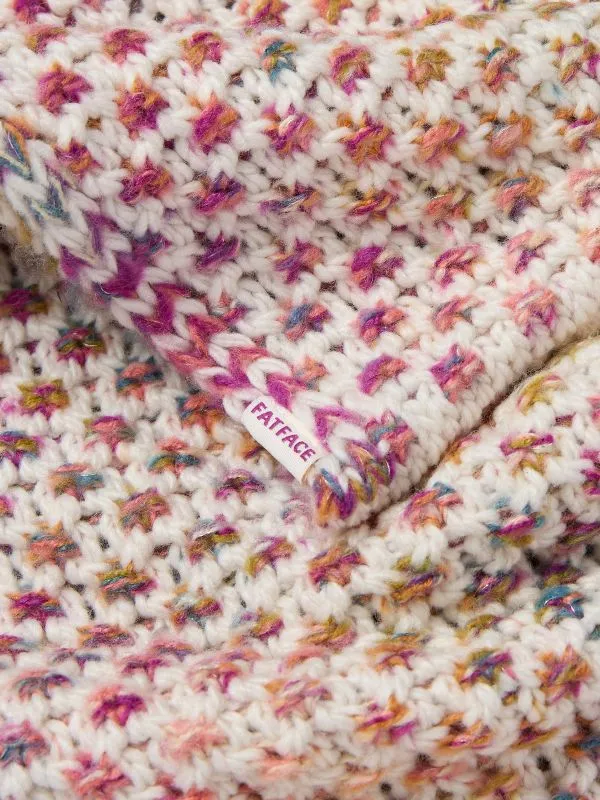 Fat Face Scarves Women Ivory Spacedye Knit Snood
