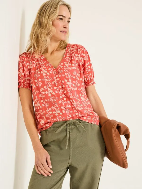 Fat Face Shirts and Blouses Women Burnt Orange Jade Blouse
