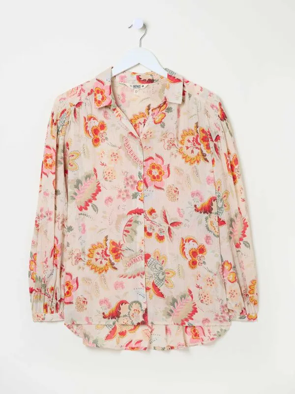 Fat Face Shirts and Blouses Women Cream 100 Cotton Ebby Blouse