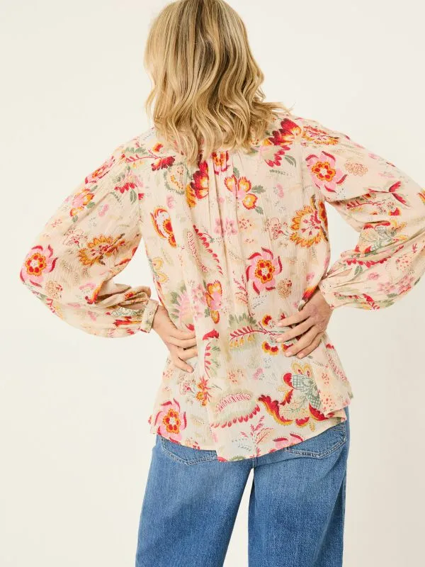 Fat Face Shirts and Blouses Women Cream 100 Cotton Ebby Blouse