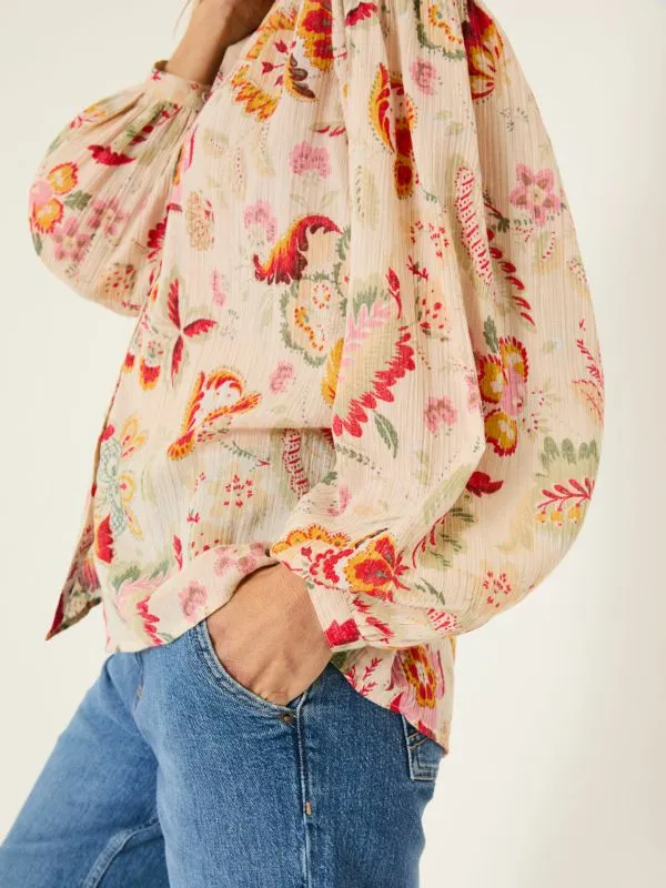 Fat Face Shirts and Blouses Women Cream 100 Cotton Ebby Blouse