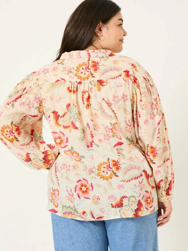 Fat Face Shirts and Blouses Women Cream 100 Cotton Ebby Blouse