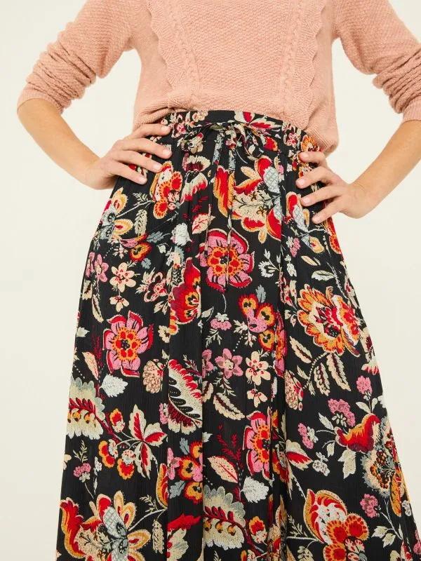Fat Face Skirts Women Black Suki Midi Skirt