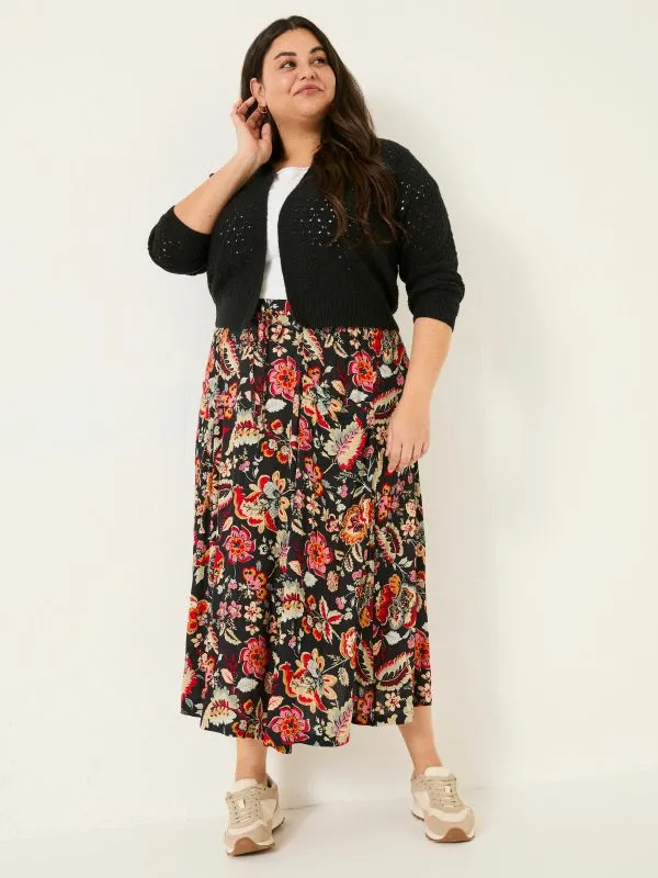 Fat Face Skirts Women Black Suki Midi Skirt