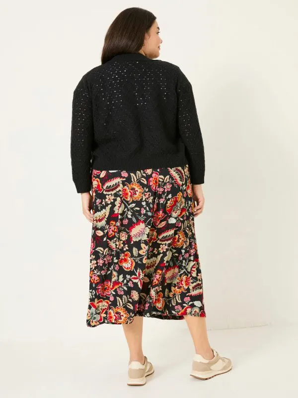 Fat Face Skirts Women Black Suki Midi Skirt