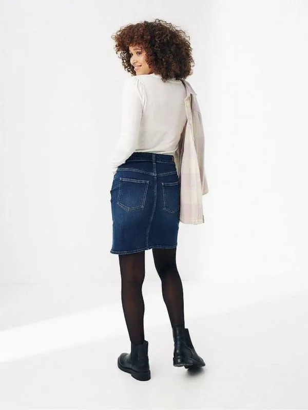 Fat Face Skirts Women Blue Hope Denim Skirt